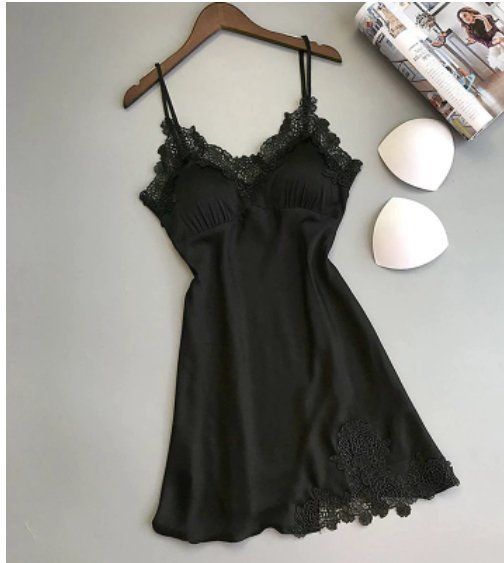 NEUES Negligée schwarz mit gepolsterten Cups Gr. M - 222223 (Neu ...