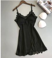 NEUES Negligée schwarz mit gepolsterten Cups Gr. M - 222223