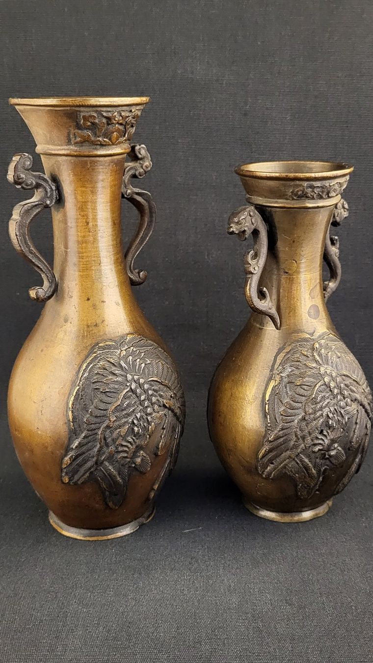 Vase & Récipients: Bronzevasen-Paar – D'occasion à Basel par spinne02 3