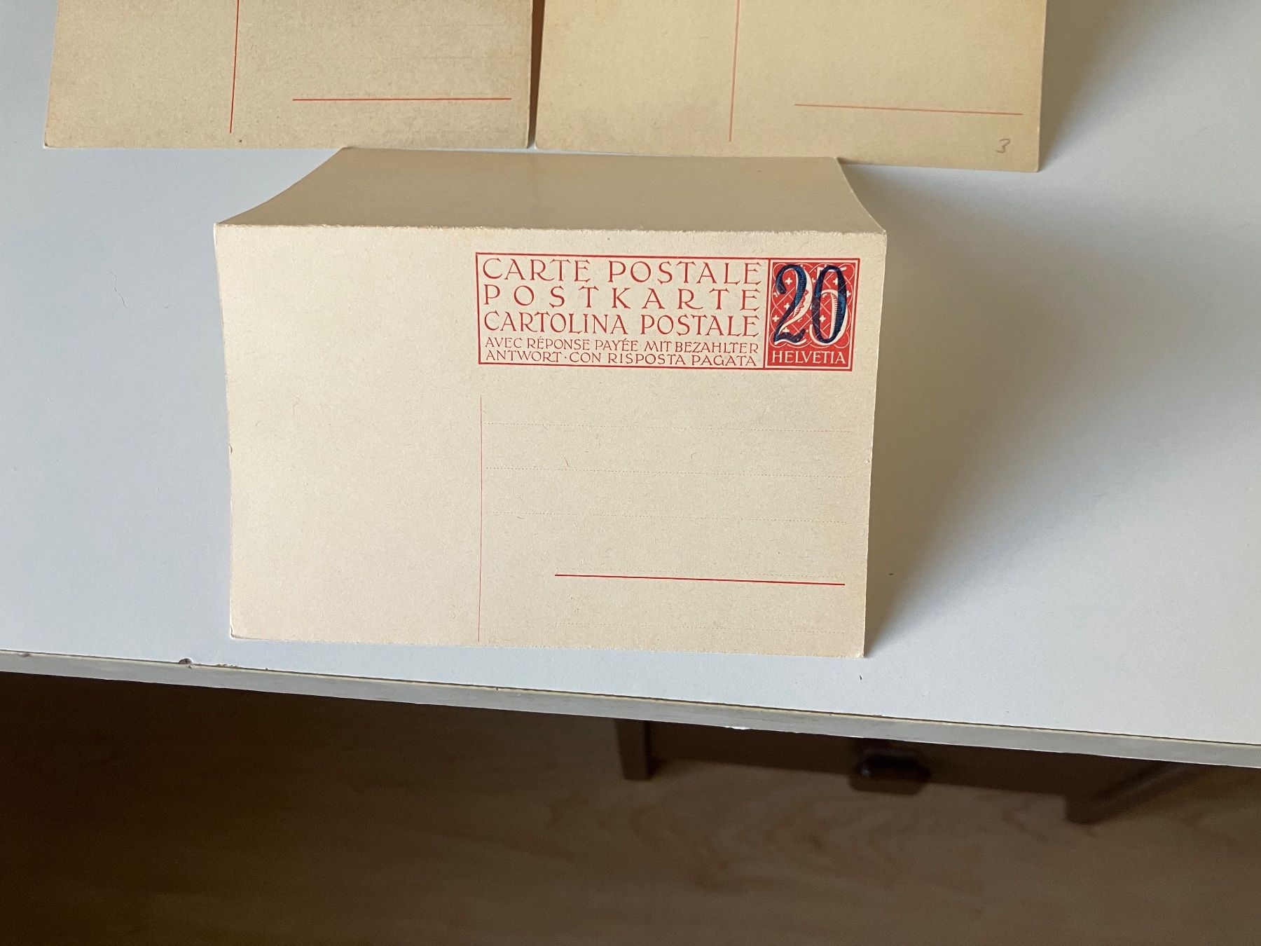 Alle Briefmarken: 5 alte Postkarten mit Antwortteil – Neu (gemäss Beschreibung) aus Baar von Ramona10 1