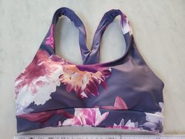 Buntes Sport-Top Sport-BH Bustier, toller Rücken blumig