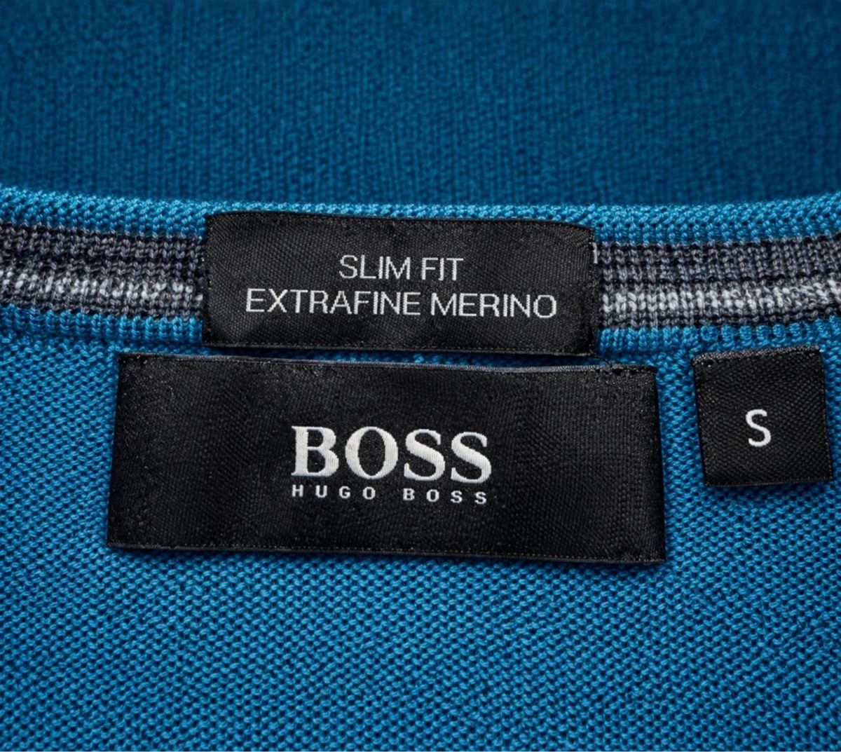 Maglioni & Felpe: Boss Merinowolle Strickpulli petrol – Usato da winterthur venduto da thalia07 1