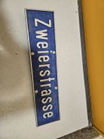 Tespa Zürich Metallschild "Zweierstrasse" Rarität!