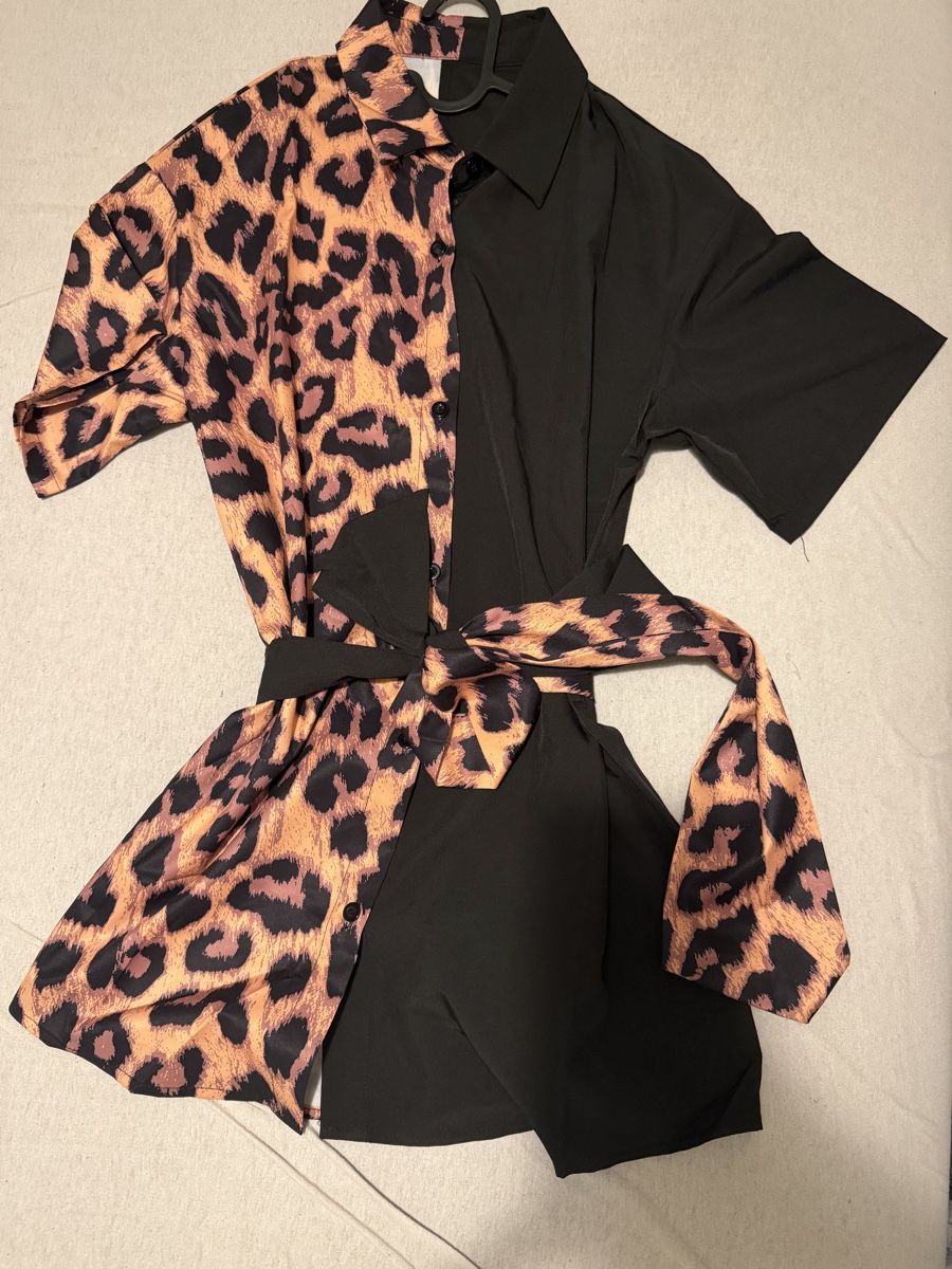 Camicette: Chemise noire et léopard - Tendance ,taille M – Nuovo (secondo la descrizione) da La Chaux-de-Fonds venduto da Sabinchenn 4