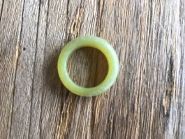 PREHNIT  FINGERRING  BREITE 5mm  GRÖSSE 57