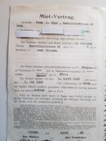 Mietvertrag 1946 mit Quittungen antik