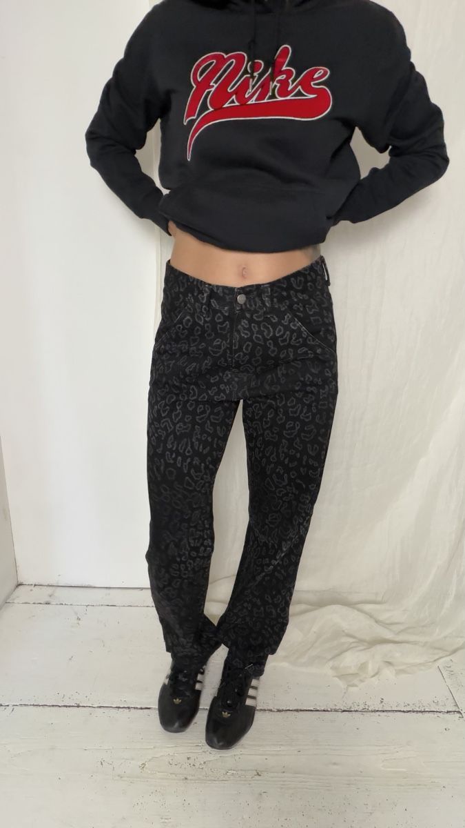 Edwin Hosen: Black leopard print Edwin storm pants – Gebraucht aus Knonau von Grapesvintage 6