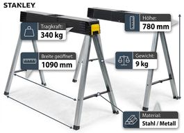 STANLEY Unterstellbock Stanley Metall 1 Paar NEU & OVP