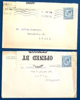 1917 -18 / Grossbritannien 2x Zensurbriefe nach Bern