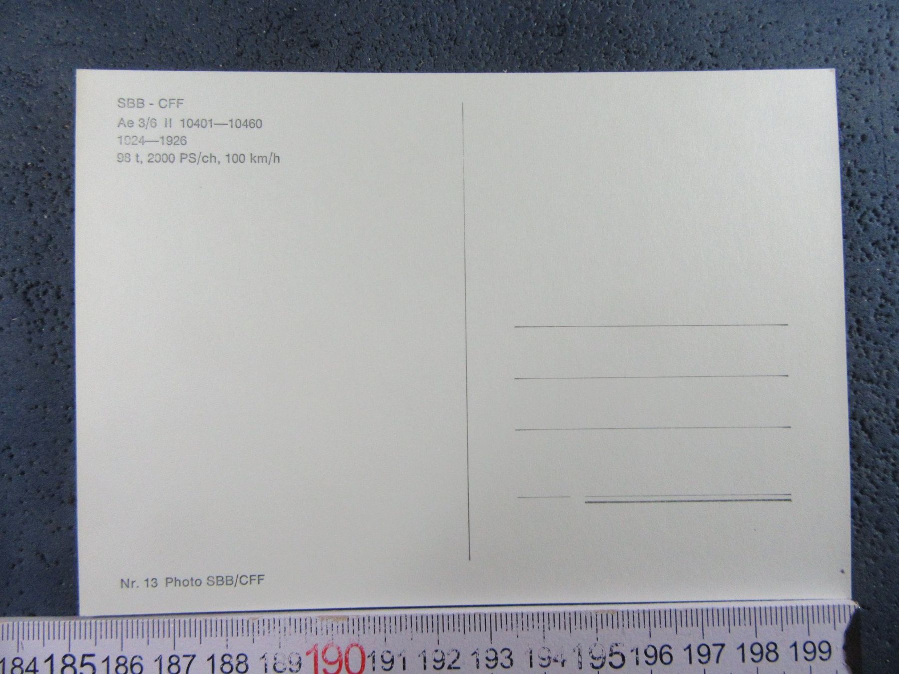 Cartoline postali: BAHN SCHWEIZ SBB E-LOK Ae 3/6 II 1924 AK – Usato da Ettingen venduto da Hausi4711 1