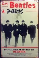 Rusty Blechschild-THE BEATLES-PARIS - 30 x 40 cm