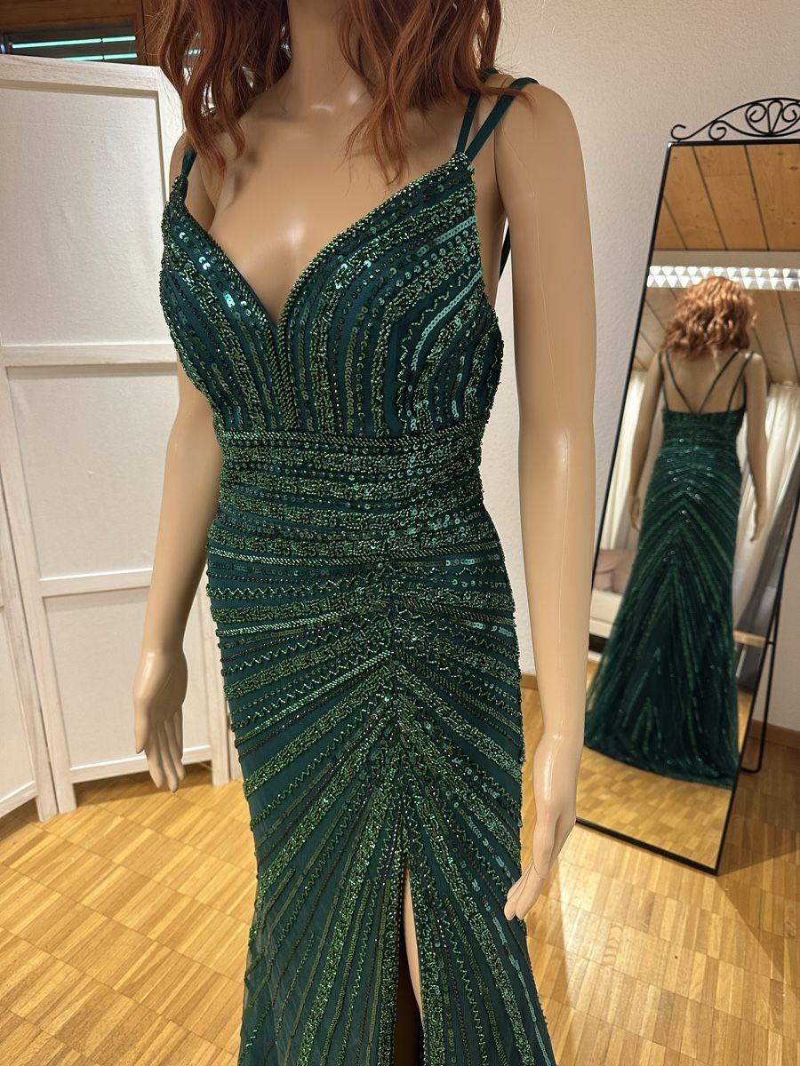 Vestiti: Evening Gown sequined green size s new – Nuovo (secondo la descrizione) da Appenzell venduto da mir_rqn6 3