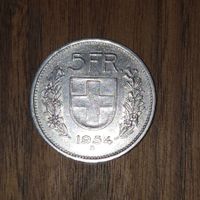 Fünflieber Jg. 1954 silber