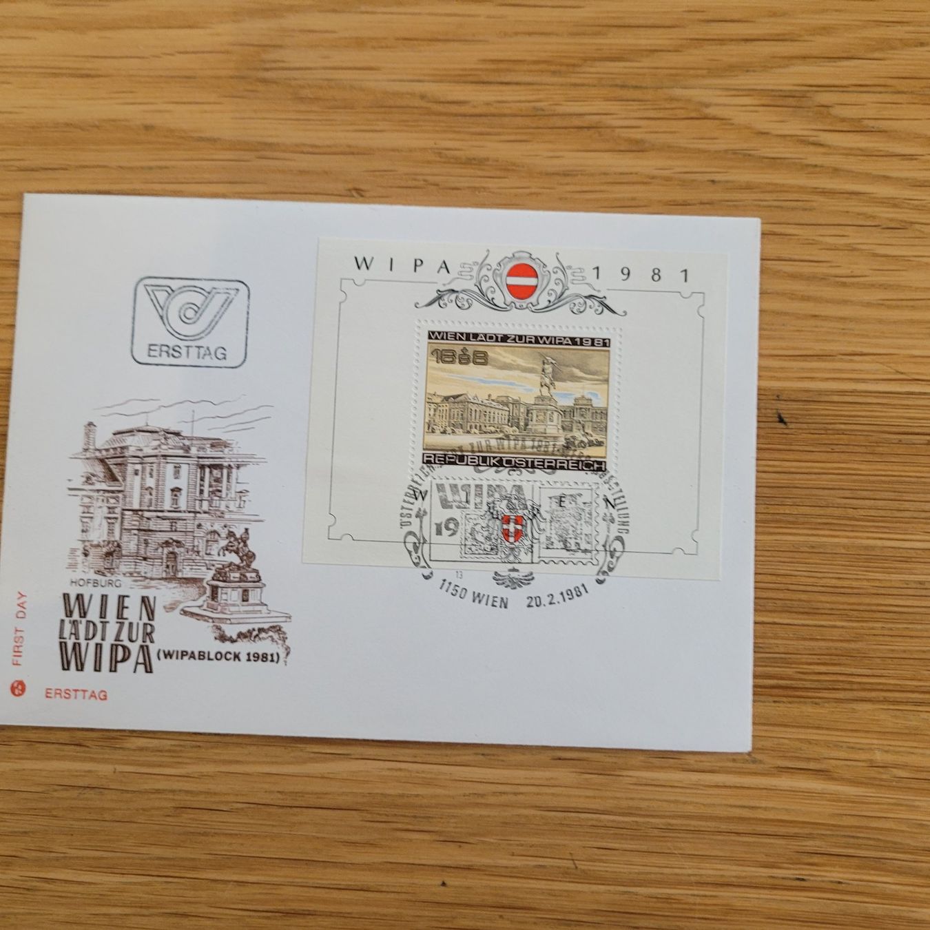 Tous les timbres: FDC Mit Kleinbogen Wien 1981 – D'occasion à Biel/Bienne par Destockweb