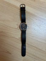 Boccia Titanium Armbanduhr schwarz Lederarmband