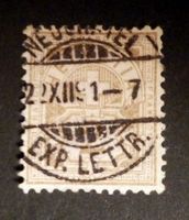 ZNr.58A, Vollstempel, Neuchatel, 22.XII. 91, Top-Luxusstück