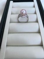 10mm Top Glanz Süsswasser Perle Ring