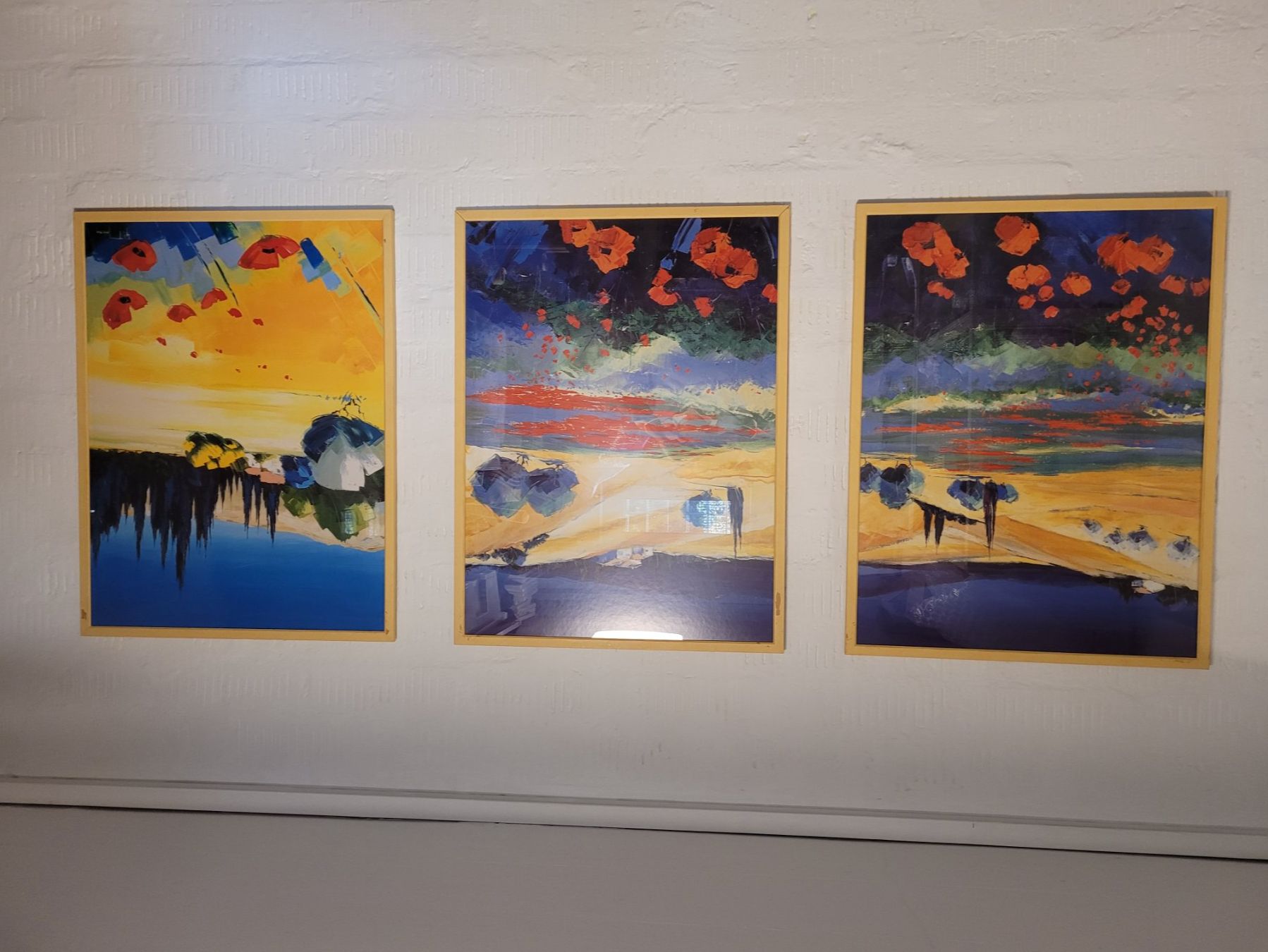 Dipinti: 3 Bilder  in starken Farben  gerahmt – Usato da Aarberg venduto da belaija 2