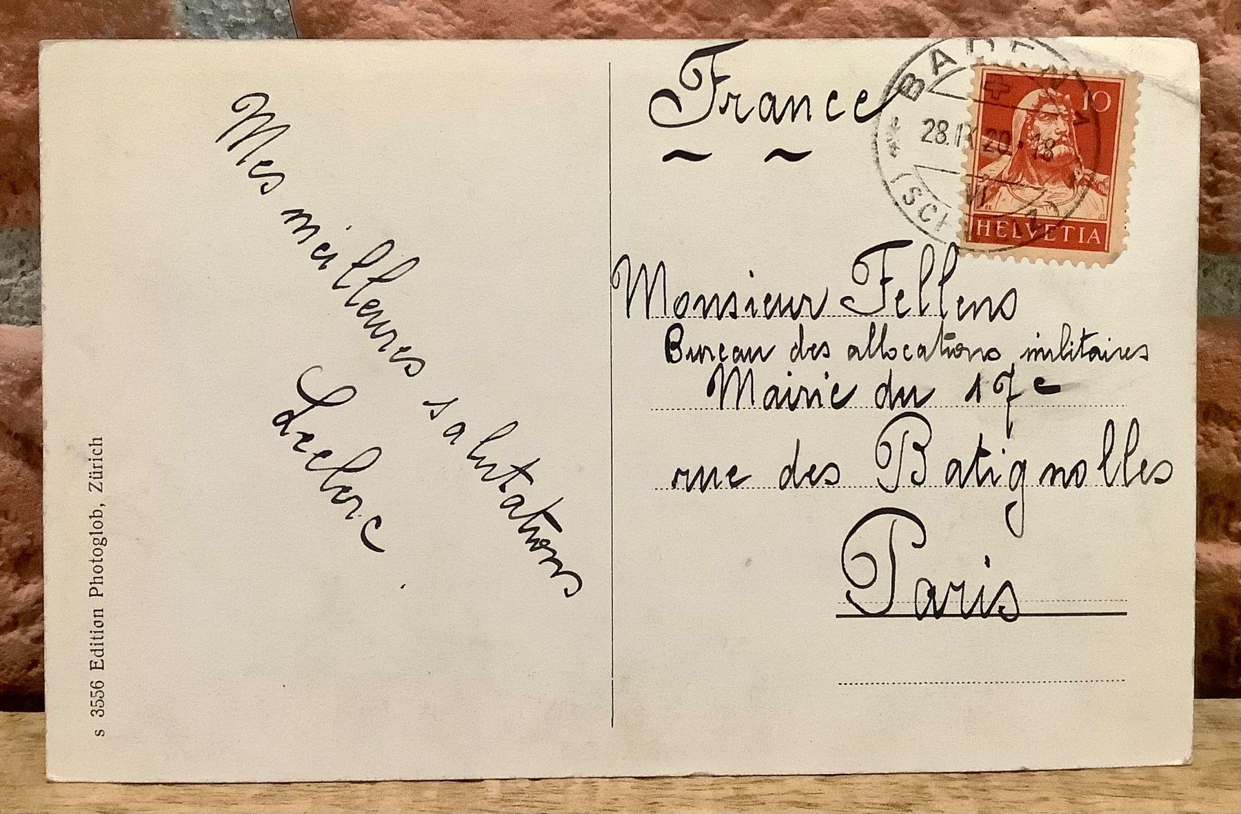 Cartoline postali: 1920 - BADEN - Gesamtansicht – Usato da Root venduto da ENGLAND-TREASURES 2