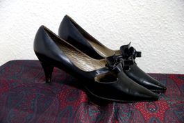 Lederpumps 50's 50-er Jahre Faccani schwarz Gr. 40