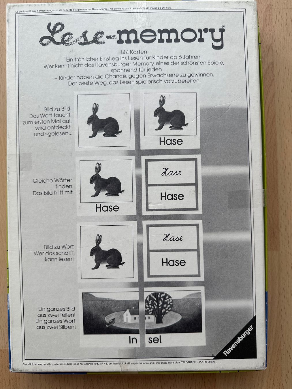 Ravensburger Giochi: LESE-MEMORY Ravensburger, 1984 – Usato da Schwarzenburg venduto da mezulienka 1