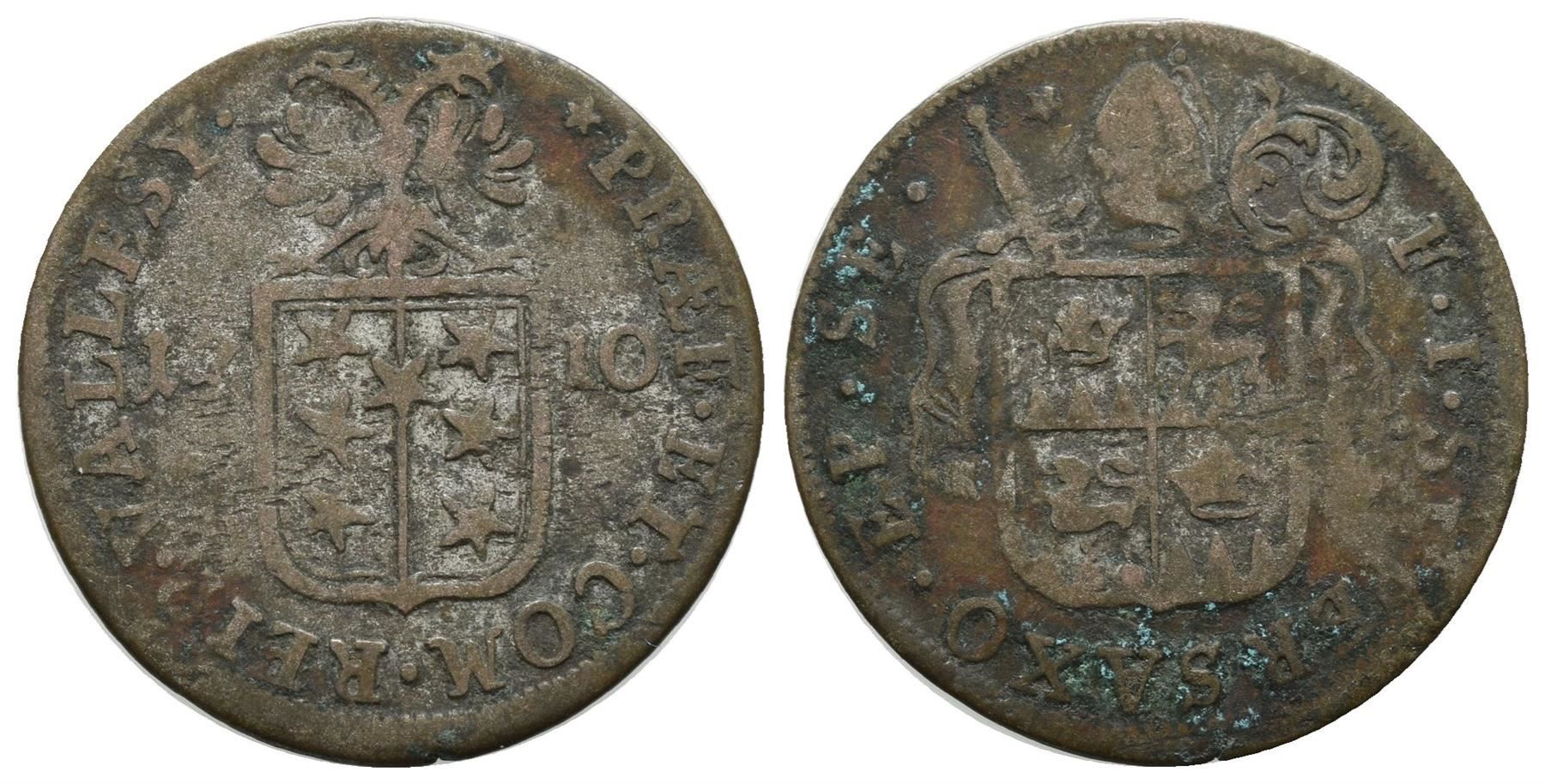 Alle Münzen: Wallis Batzen 1710 /2234 – Gebraucht aus Trimbach von Solothurn1
