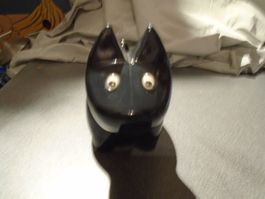 Spardose Katze, schwarz