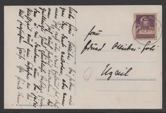 Cartoline postali: Rosenberg bei Walzenhausen 1935 ?   (M – Usato da Ruggell venduto da Masescha 1