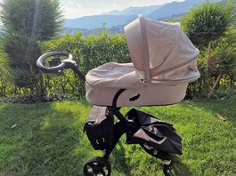 Passeggino stokke come nuovo grigio 