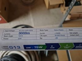 24 Stk. Led Ersatz Leuchtstoffröhre 150cm 3000lm 4000k