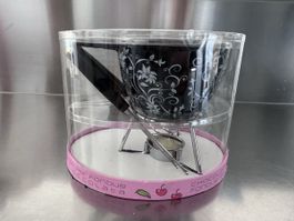 Schokoladen Fondue Set schwarz