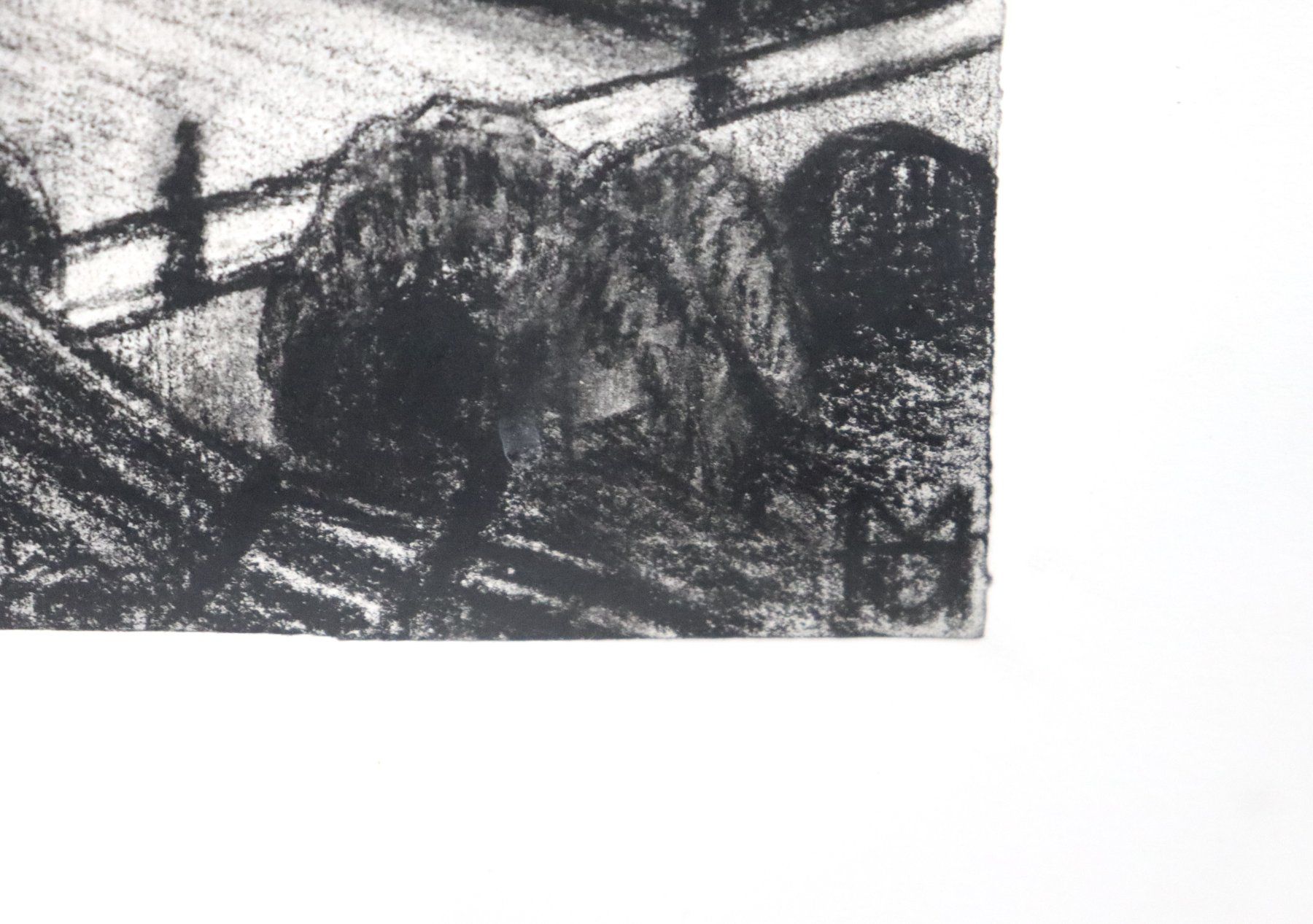Dipinti: Monika Buchmann-Helbling 1925-2004, Kohlestift/Papier "Prag" – Usato da Zug venduto da Kunst-Fundgrube 2