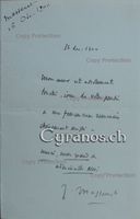 Jules Massenet (1842-1912) Komponist - signierter Brief