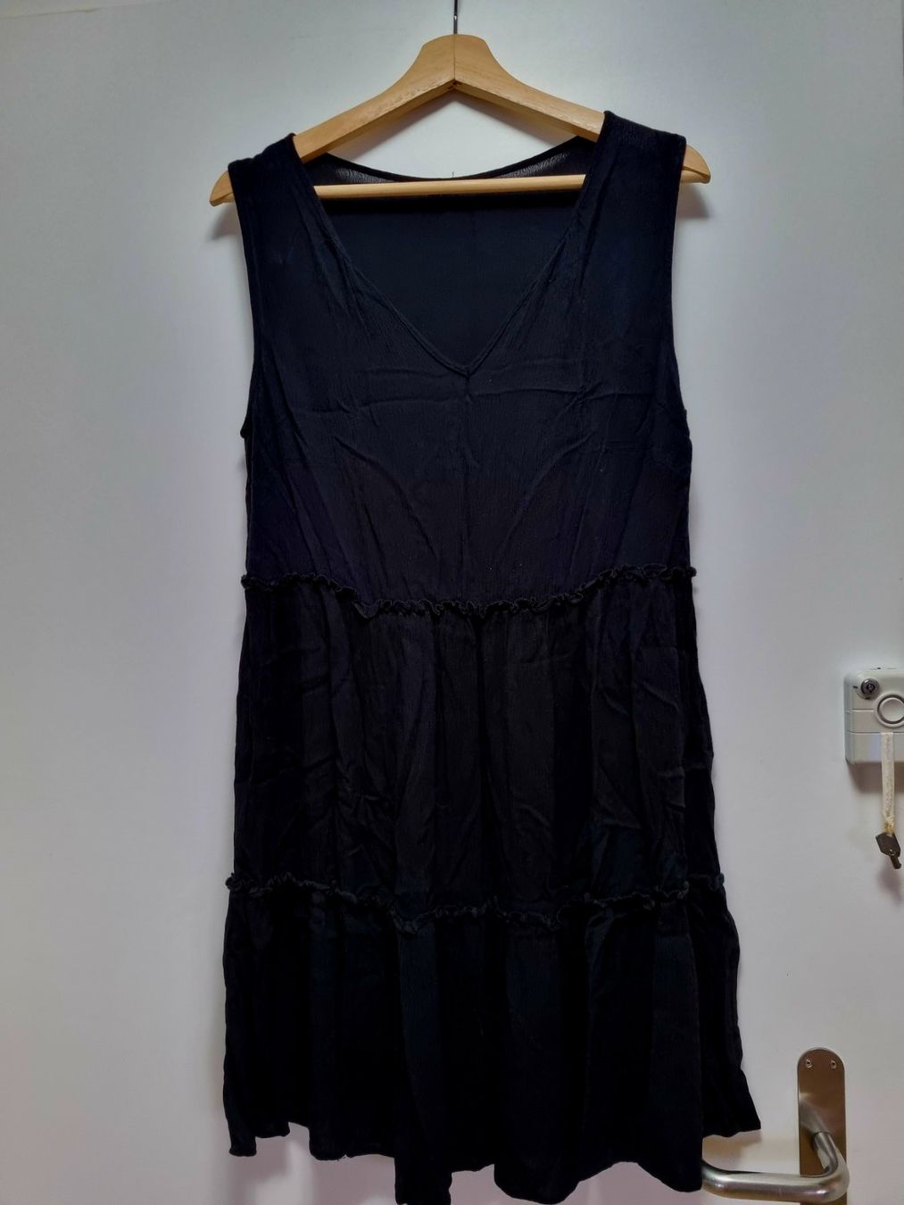 Vestiti: Baumwolle Viskose Kleid L schwarz – Usato da Beckenried venduto da lou_two