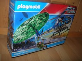 Playmobil City Action 70569 Polizei-Hubschrauber +Fallschirm