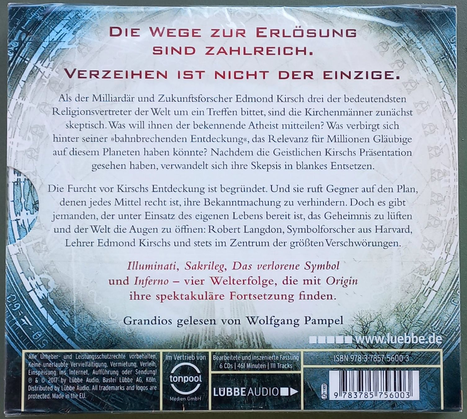 CD: Audiobuch - Dan Brown - Origin - 6 CDs – Usato da Niederuzwil venduto da lubimaja 1
