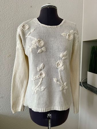 🌸 Pullover di Roberto Gr. L mit Blumen für den Frühling 🎯