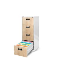 Hängeregisterschrank Karteischrank 132x46x62 - Weiss/Holz