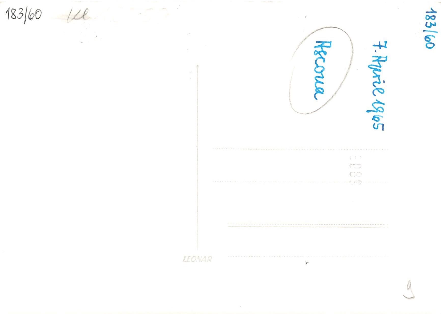 Cartoline postali: Ascona (TI) porto e campanile – Usato da Biasca venduto da Blenio71 1