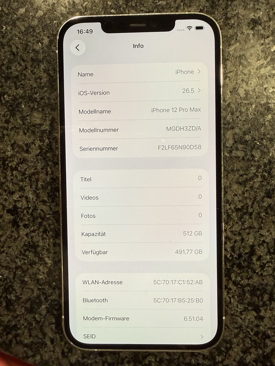 Apple Handys / Smartphones: iPhone 12 Pro Max 512 GB – Gebraucht aus Wollerau von hpr_v_100 3
