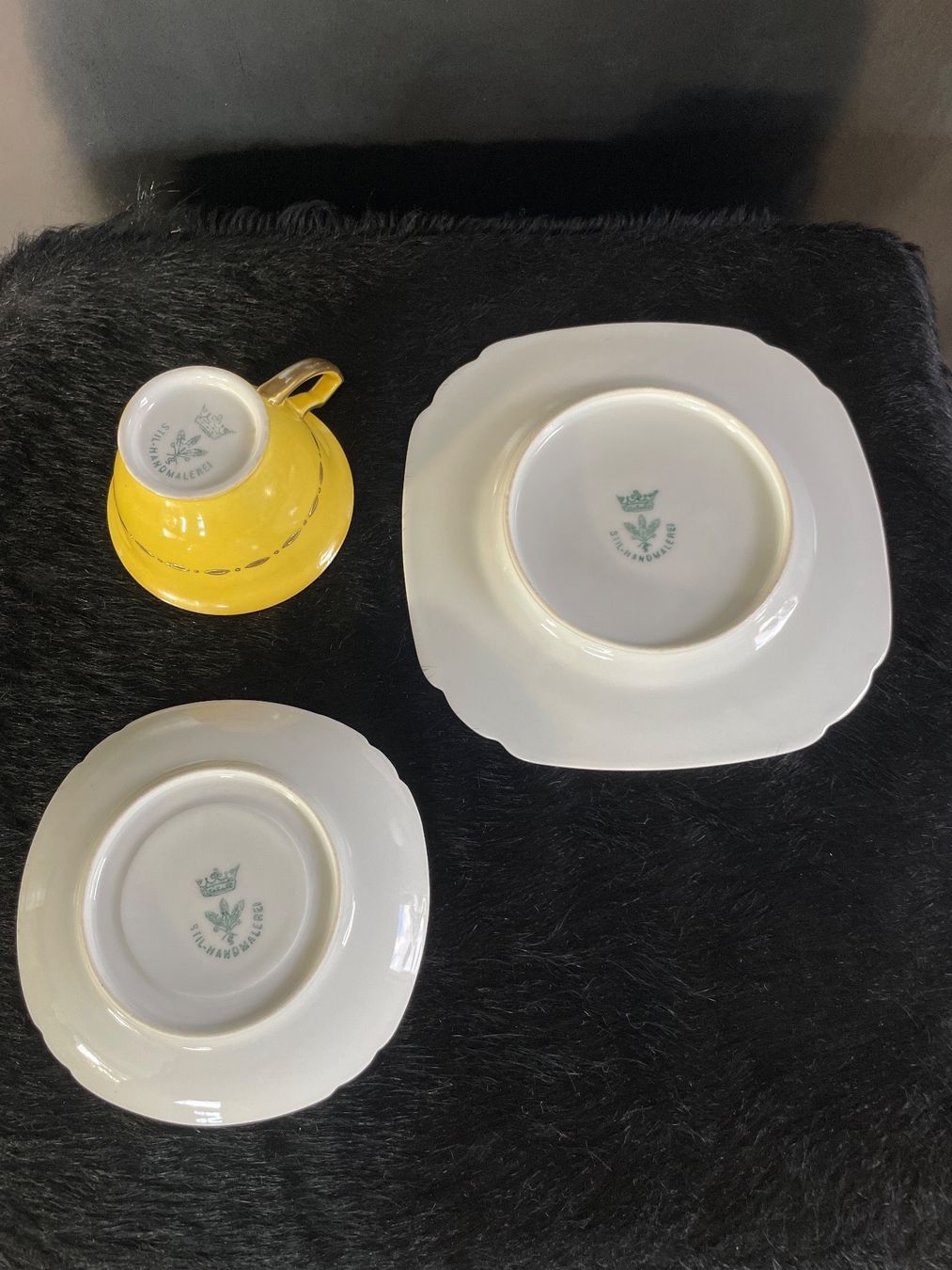 Geschirrsets: Antikes Sammlerset handbemalt mit Gold Applikationen 9 Expl. – Neu (gemäss Beschreibung) aus Uitikon Waldegg von Kebo01 3