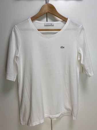 Lacoste T-Shirt Damen Gr. 38 - 100% Baumwolle