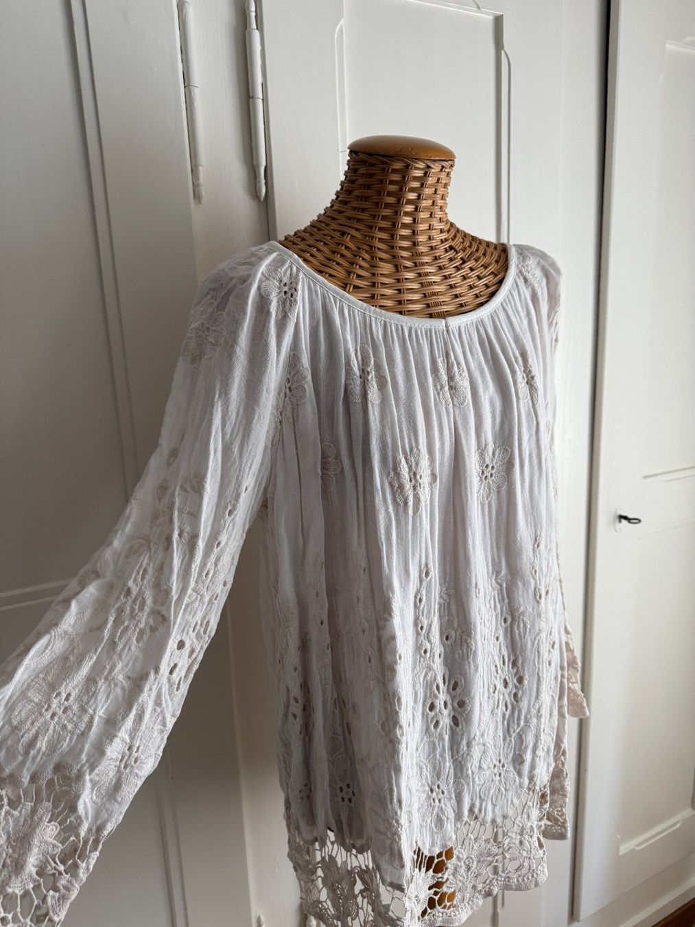 Tuniche: Hippie Tunikabluse weiss-beige M – Usato da Zürich venduto da Diazaio 1