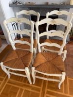 4 chaises provencales blanches