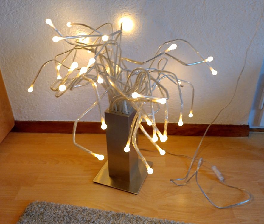 Alpinaluz MEDUSA Tischleuchte Mit 3 G9-Lampen – Moderner Acryl-Schirm & Weißer Metallfuß Für Schlafzimmer, Nachttisch & Büro
