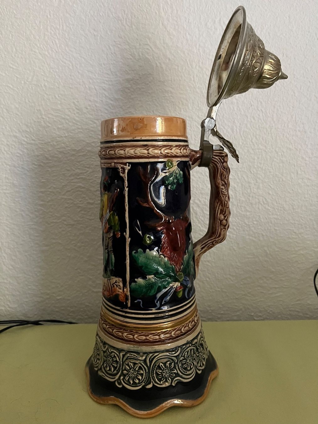 Bicchieri: Bierkrug mit Zinndeckel – Nuovo (secondo la descrizione) da Rheineck venduto da CoGer 2