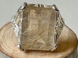 Rutilquarz Ring Silber 925, Gr. 60