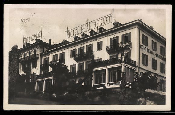 Ansichtskarten: AK Lugano, Hotel Continental Beau-Regard – Gebraucht aus Berlin von bartko-reher