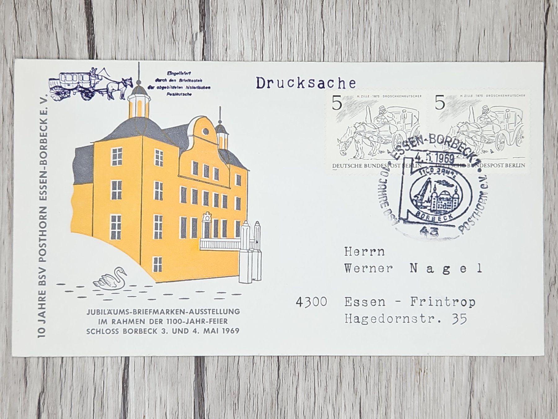 Tutti i francobolli: CL14 Enveloppe + Timbre Allemagne 1969 – Usato da Cousset venduto da Patrick_Collections