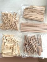 Bricolage en bois / Holz Bastel / NEU / pincettes, bâtonnets